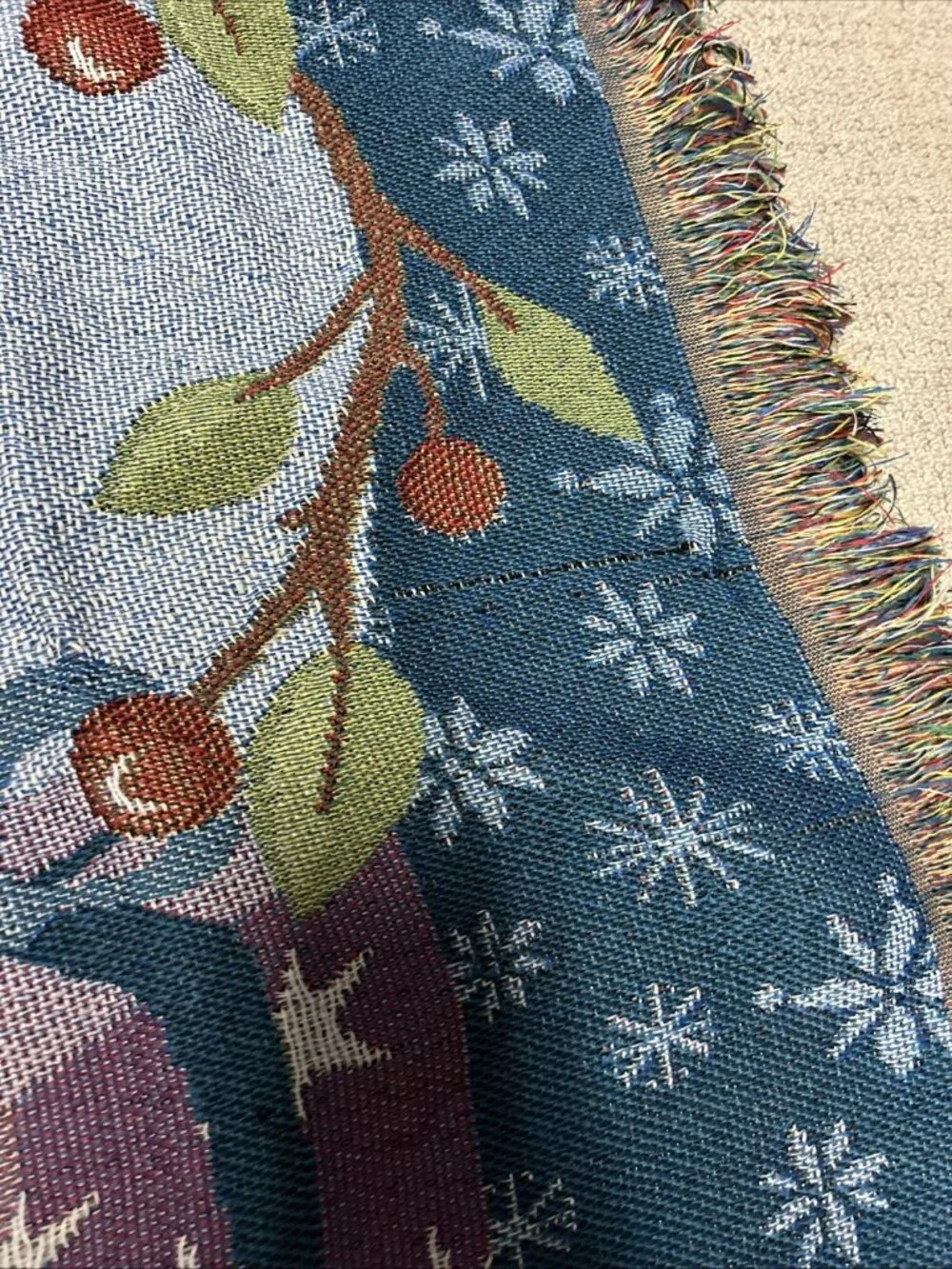 Winnie The Pooh Tapestry Throw Blanket Piglet Christmas Holiday Gifts Snowflakes